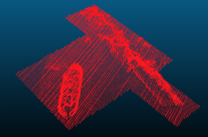 Point Cloud of barge and F-2